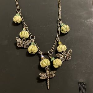 Butterfly & dragonfly necklace